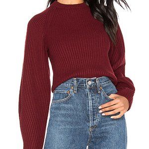 Theory Crew Sweater Deep Mulberry